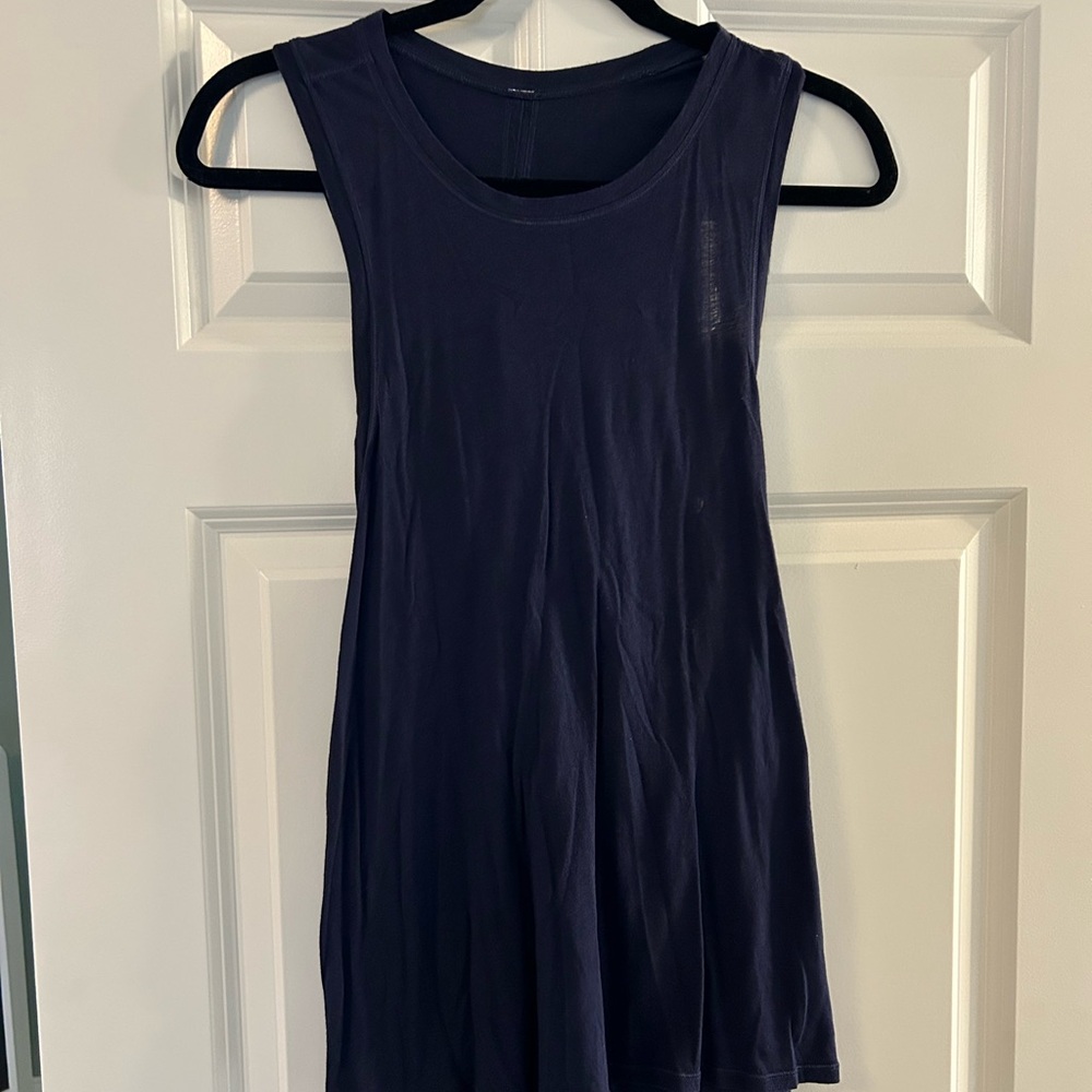 Sleeveless Navy Top